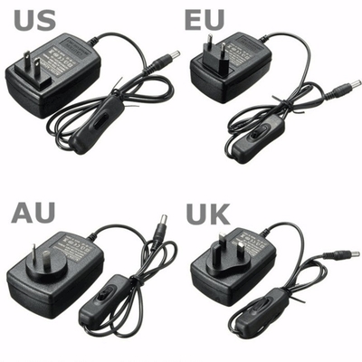 Very Convenient 100-240V AC Input 12VDC 2A 24W 12V 3A 36W On Off Switch Power Adapter