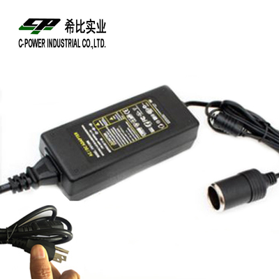 Modern 60W Car Adapter DC 12V to AC 220V with Desktop Connection 12VDC 5A Power Supply