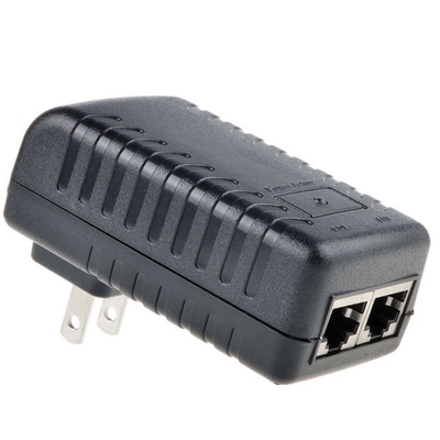 Black 24V 1A Wall Plug POE Injector Ethernet Adapter IP Phone Camera Power Supply 24 V