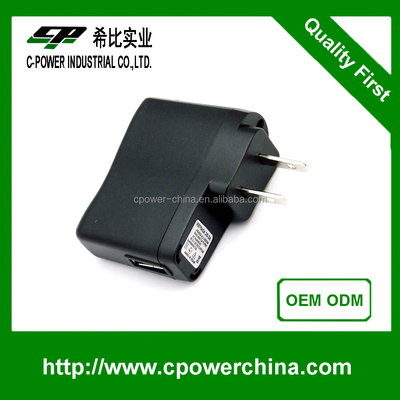 CE Certified Universal USB Type 5V 300mA 5V 2A 5V 2.5A 5V 1A USB Power Adapter Black