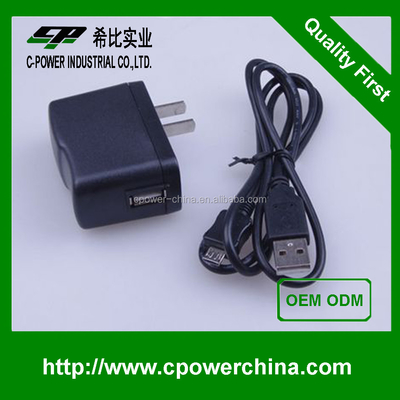 CE Certified Universal USB Type 5V 300mA 5V 2A 5V 2.5A 5V 1A USB Power Adapter Black