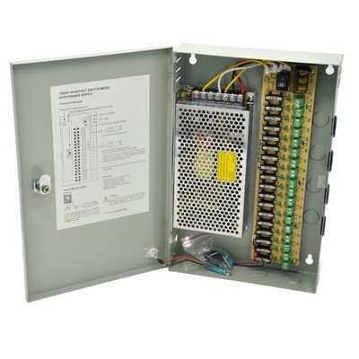 Single Output 12V DC 15A 18 Channel CCTV Security Camera Power Supply Box Distribution