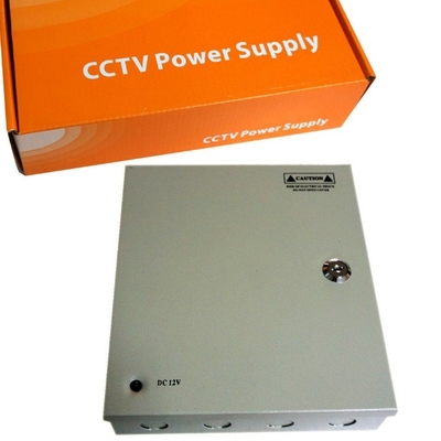 Output Current 10A CCTV Security Camera Power Supply Box Distribution 12V 9CH 18CH Ports