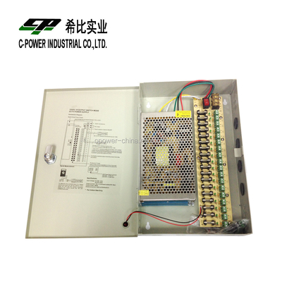 12V Output CCTV Power Supply 120W 18CH for Over-voltage Protection and CCTV Camera