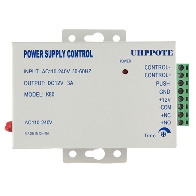 K80 AC 110-240V to DC12v 3A 36w Power Supply for Door Access Control System Output Power 1 50W