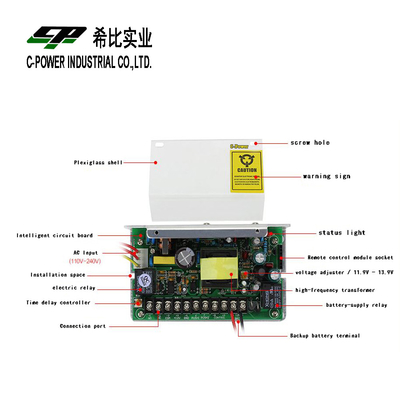 Door Access Control UPS DC 12V 5A Power Supply for Uninterrupted Performance