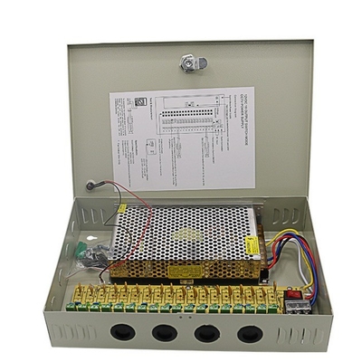 C-Power 2KG PTC Fuse 18CH Security Camera Power Supply Box DC 12V 20A for DVR CCTV