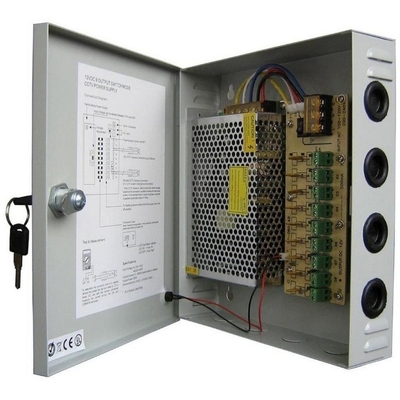Secure Your Property with CCTV 9CH Security Camera Power Supply Box DC 12V 15A 180w