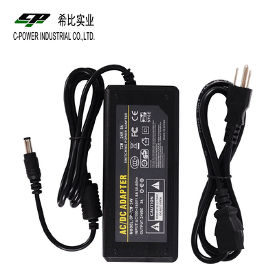 Efficiency 88% 24VDC 72W 24V 3A AC DC Desktop Power Supply for Your Satisfaction
