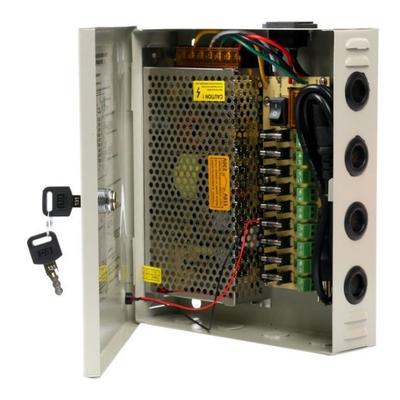 C-Power 110V 220V CCTV 12V 10A 9CH 9 Ports Regulated Power Supply Box Unit