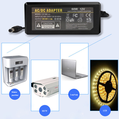 Best Choice 60W AC DC Power Supply with 220V Input Voltage 12V 3A/4A 24V 2A/3A 12V 5A