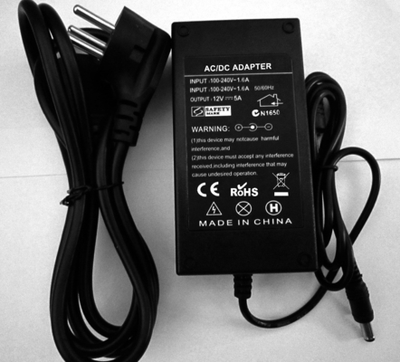 12v 5a DC Switching AC DC Power Adapter Free Shipping 1000pcs Single Output Type