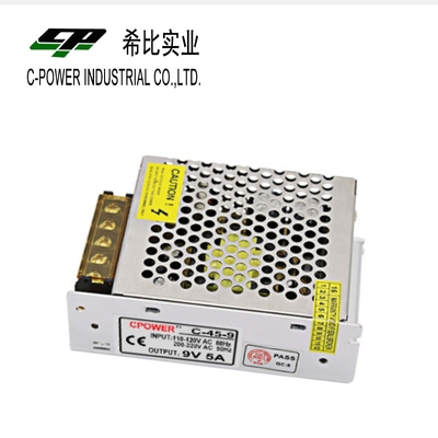 9V 5A Switching Power Supply for LED Protections Shortcuit Overtemp Overload Overtemp