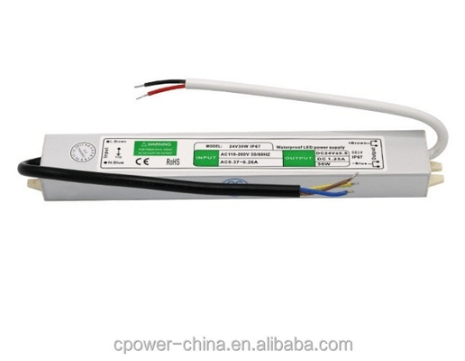 30W DC 24V 12V LED White Strip Driver Transformer Module IP67 Waterproof Power Supply Adapter
