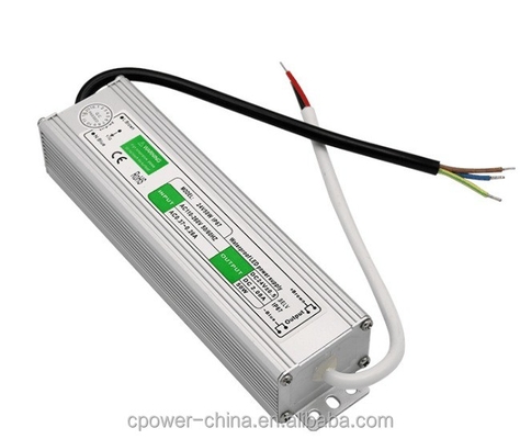 Silver White 24v DC Waterproof Electronic 50W LED Driver 100w 25w IP67 Power Supply Transformer