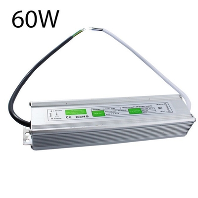 Single Output 60W 5A IP67 Waterproof LED Power Supply 12V AC/DC with 86% Efficiency