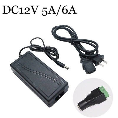 12V 5A 60W 100-240V Input AC DC Desktop Power Supply for CCTV Camera LED Electronics