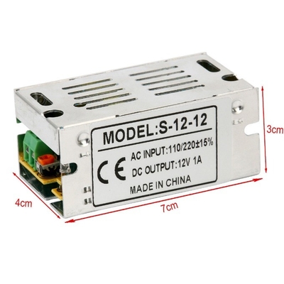 12V 1A 12W Power Supply for CCTV LED Output Frequency 50/60Hz Electronics LED CCEV