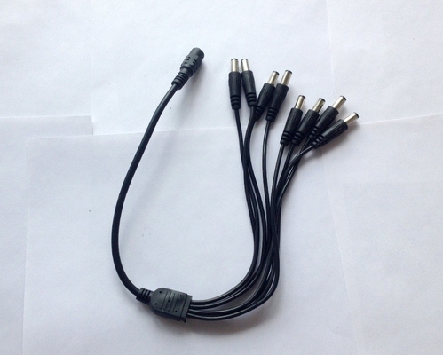 1 Male to 8 Dual Female Splitter Cable for 5.5mm/2.1mm CCTV Camera DC Power CE Approved