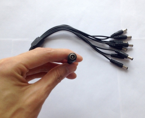 1 Male to 8 Dual Female Splitter Cable for 5.5mm/2.1mm CCTV Camera DC Power CE Approved
