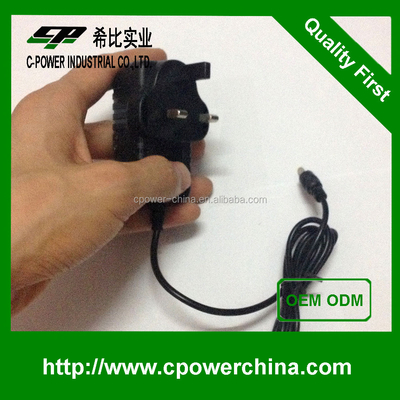 12V Output Voltage AC DC Power Adapter Efficiency 90% for 110V 220V Manufacturing
