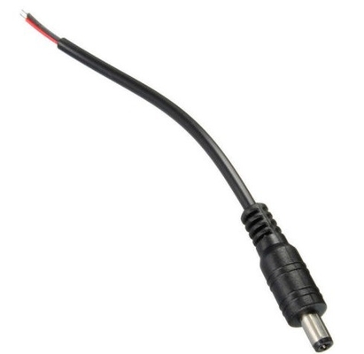 5.5*2.1mm Male DC Power Plug Connector Stripped Female End CCTV PSU Pigtail Cable 12V