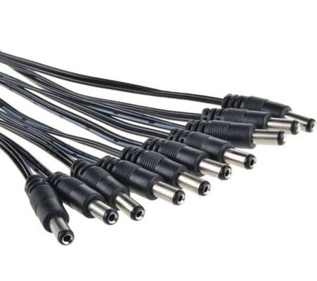 12V DC Power Pigtail Male 5.5*2.1mm Cable Plug Wire for CCTV Camera in Black Color