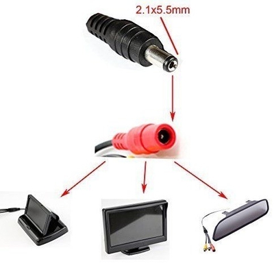 5m 3m 2m 1m DC Cable White Female End Type 5.5mm x 2.1mm Plug Adapter Extension Cable