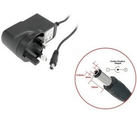 DC Output Type Black Plastic 12V Adapter 6W 12W 1A 0.5A 12 Volt 0.5 Amp Power Supply