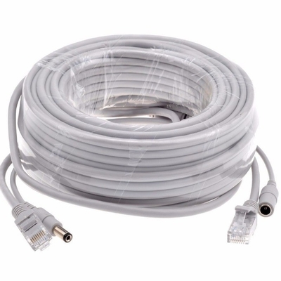 PVC Jacket 5/10/15/20/30M Gray CAT5/CAT-5e Ethernet RJ45 DC Power CCTV Network Lan Cable