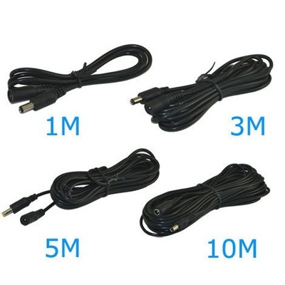 12V Male to Female 2.1x5.5MM Extension Power Cable for CCTV Camera Copper Conductor