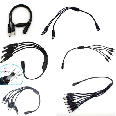Original Place DC Power Splitter Adaptor Cable Female to Male 5.5x2.1mm for CCTV Camera