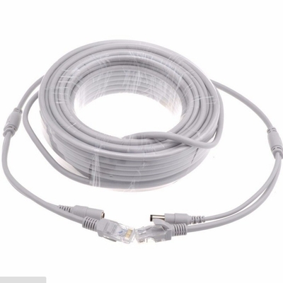 3/5/10/15/20/30M 50m Gray CAT5/CAT-5e Ethernet RJ45 DC Power CCTV Network Lan Cable for POE Camera