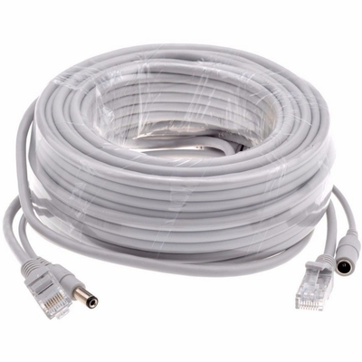 3/5/10/15/20/30M 50m Gray CAT5/CAT-5e Ethernet RJ45 DC Power CCTV Network Lan Cable for POE Camera