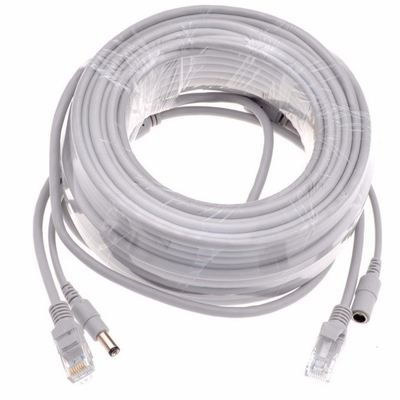 3/5/10/15/20/30M 50m Gray CAT5/CAT-5e Ethernet RJ45 DC Power CCTV Network Lan Cable for POE Camera