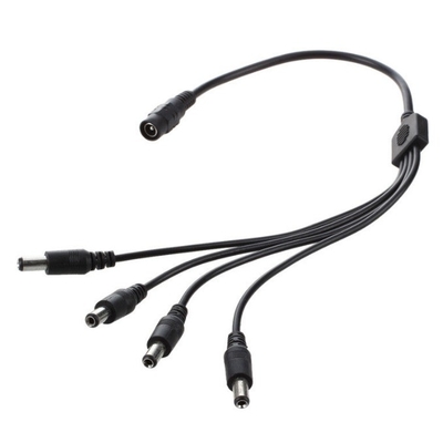 4 Pack 5 Way Channel DC Power Splitter Cable for CCTV Security Camera CE Certificate