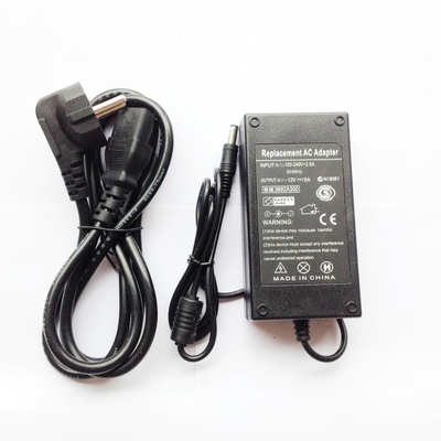 60W Power Supply for Electronic Products 12VDC Output Voltage EU Plug 100-240V AC Input