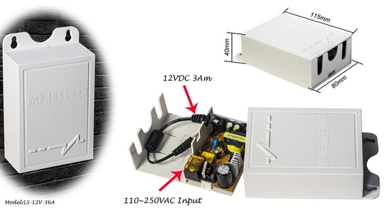 AC100-240V Input Voltage Waterproof Power Adapter for CCTV C-Power Output Type Single