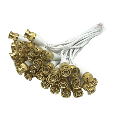C-Power Metal White BNC Connector Extension Cable for CCTV Male End Type Stripped