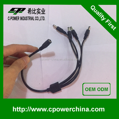 Power Supply 5.5*2.1 DC Connector with Open Wire Cable and Multi-core PVC Jacket