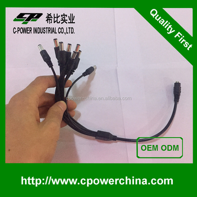 Power Supply 5.5*2.1 DC Connector with Open Wire Cable and Multi-core PVC Jacket