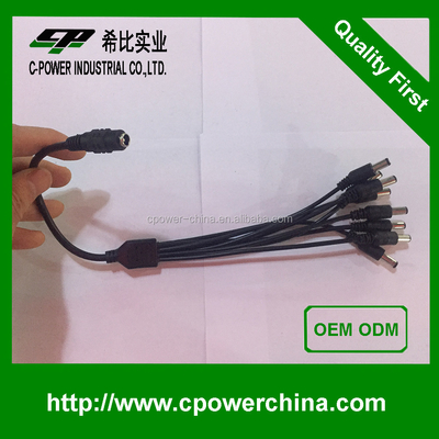 Power Supply 5.5*2.1 DC Connector with Open Wire Cable and Multi-core PVC Jacket
