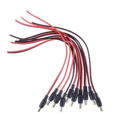 DC 5.5*2.5mm 5525 30cm Male Power Jack Plug Copper Cord Wire Cable with IEC Female End Type