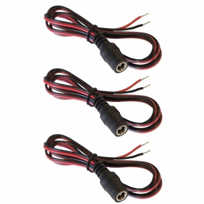 Copper Core 2.1mm x 5.5mm DC Female Jack to Open Bare Wire Adapter for 12V/9V Voltage