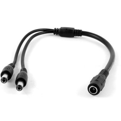 5.5x2.1mm/5.5x2.5mm Connector DC Power Splitter Cable for CCTV Low-Medium Voltage