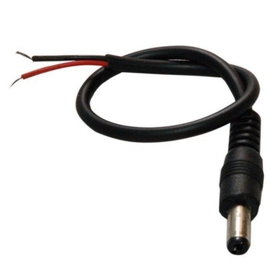 30 cm Copper Conductor DC Power Male Plug Pigtail Cable for Telecommunication Surveillance