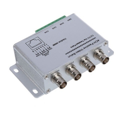 Video Transmission 4CH CAT5 HD Passive UTP Video Balun BNC Female Transceiver RJ45 for CCTV System
