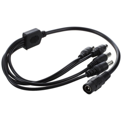 CE Certified Power Adapter 4 Way DC Power Splitter Cable for CCTV Security Camera