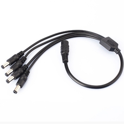 CE Certified Power Adapter 4 Way DC Power Splitter Cable for CCTV Security Camera