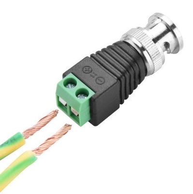 CAT5 To BNC Coaxial Video Balun 2.1mm Male DC Power Connector Kit AF as CCTV Accessories
